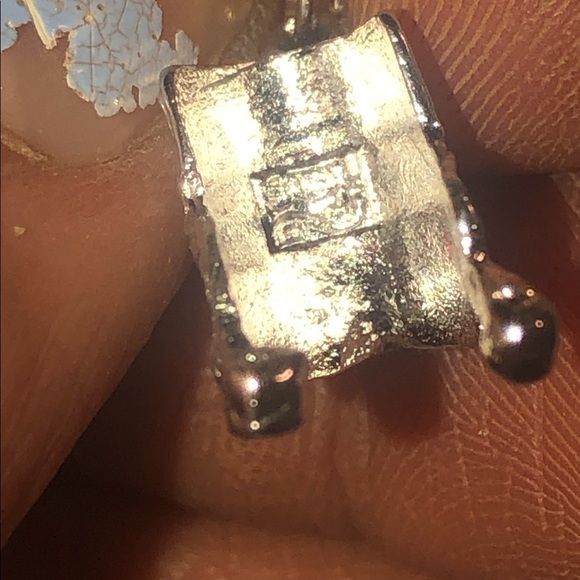 VTG Sterling Silver Western Saddle Mini Charm Bracelet Charm .6” x .4” - Picture 3 of 4